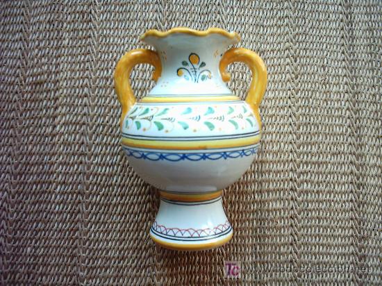 jarron de ceramica de talavera con grecas de fl | 26025498