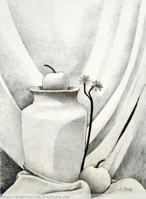 jarrón con manzanas Alberto Urias - Artelista.com