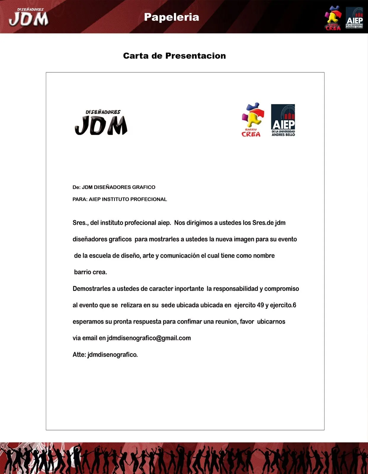 JDM: Carta presentacion