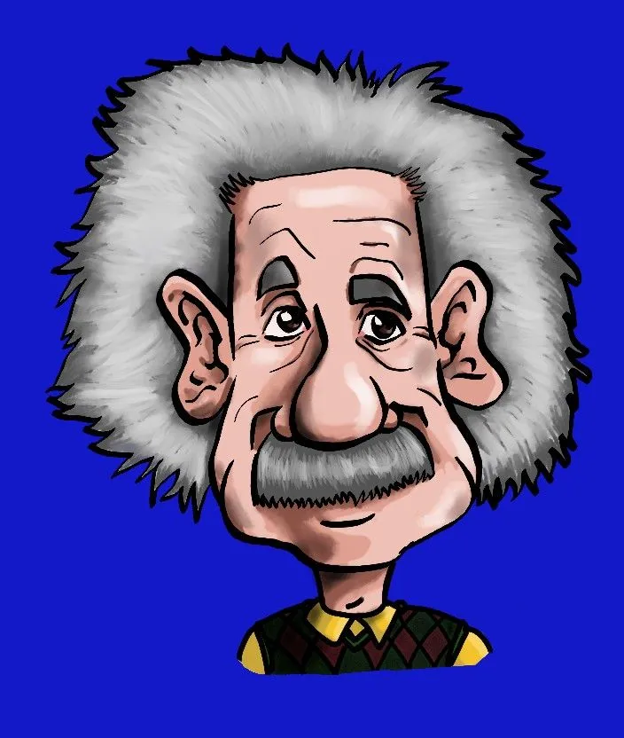 Jean Rodrigo Ilustrações: Repaginação da Velha Caricatura de Einstein