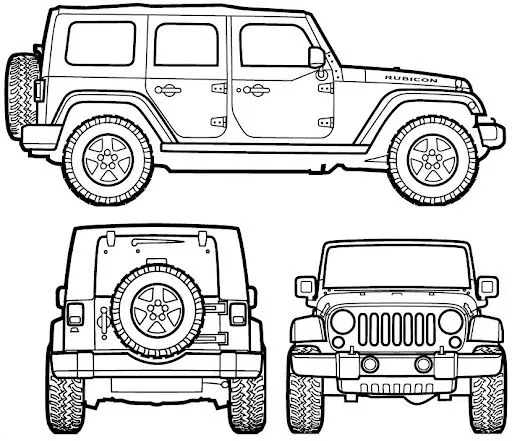 JEEPS DIBUJOS PARA COLOREAR