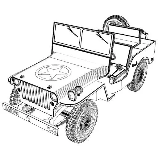 JEEPS DIBUJOS PARA COLOREAR