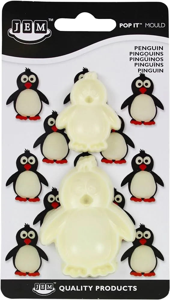JEM Pop It-pingüino molde para decoración de tartas, juego de 2 unidades, tamaño grande y pequeño, pequeño y grande : Amazon.com.mx: Juguetes y Juegos