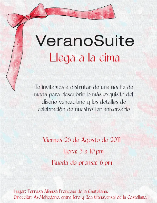 Jessica Mena: Invitaciones para eventos de Verano Suite