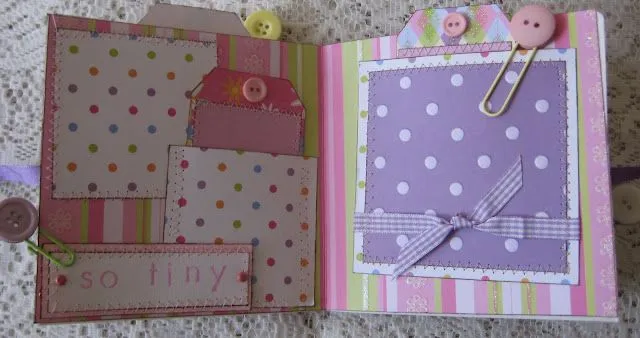 Jessica Rodarte: baby girl paper bag scrapbook album