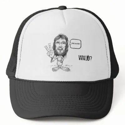 Jesús-Dibujo, WWJD? Sombrero de Jesús Gorras de Zazzle.es 