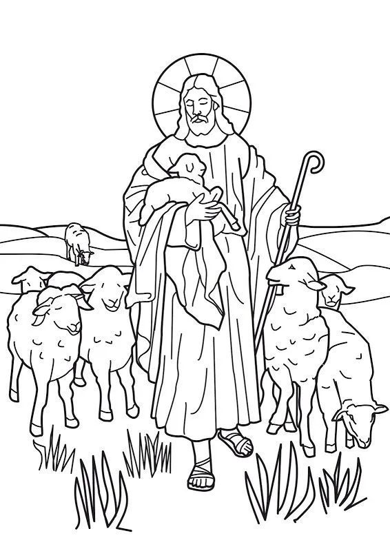 Jesus is the Good Shepherd. Bible coloring page | Faith Formation ...