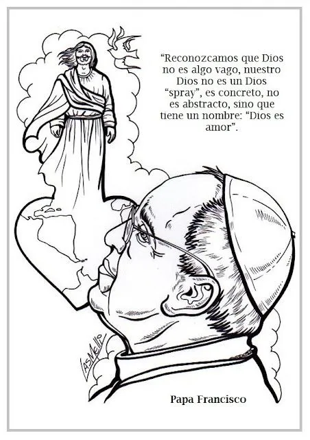 Jesús te llama - El Papa Francisco para colorear