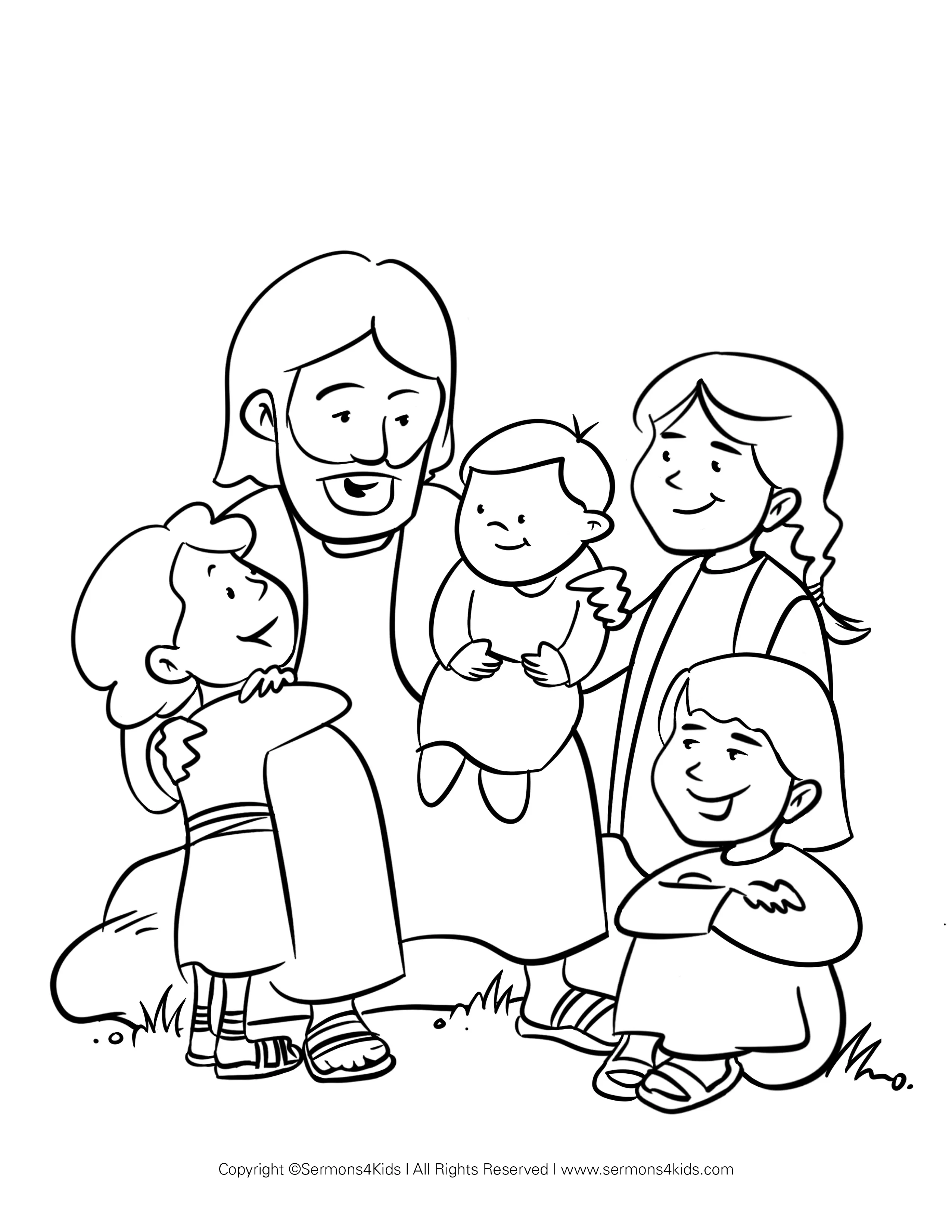 Jesús y niños #1 | Sermones para Niños del Sermons4Kids.com | Sermons4...