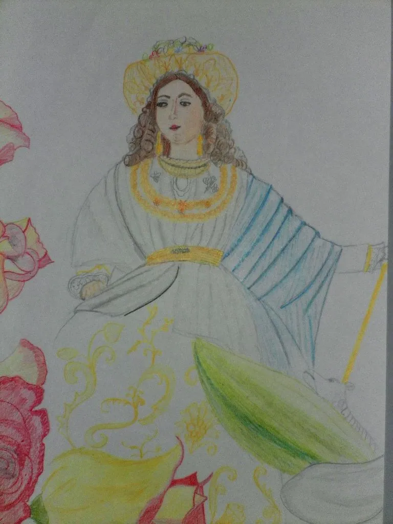 Jesús Ortega Fernández: Dibujo de la Divina Pastora.