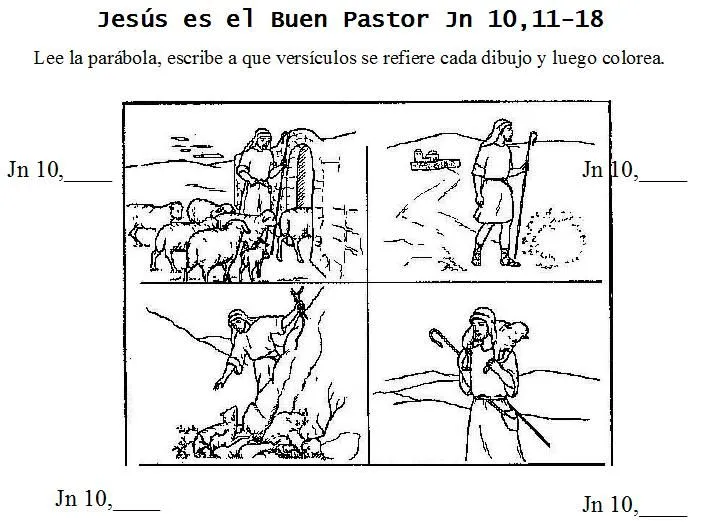 JESUS CON UNA OVEJA PARA COLOREAR - Imagui