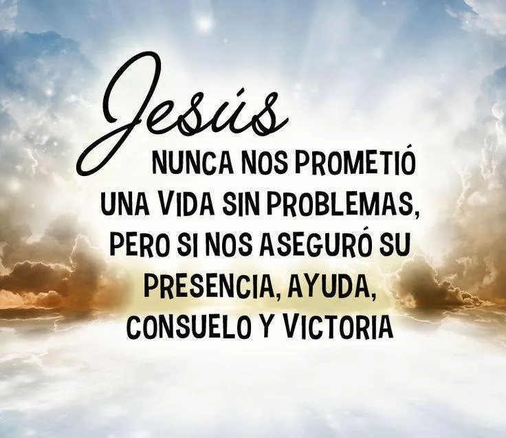 Jesús nunca nos prometió una vida sin problemas ... - Frases