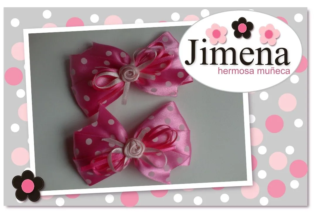 Jimena hermosa muñeca_accesorios para el cabello: Moños para bebé