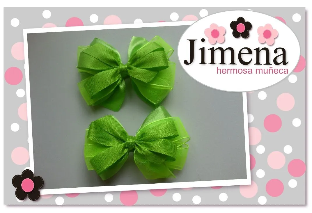 Jimena hermosa muñeca_accesorios para el cabello: Moños para niña