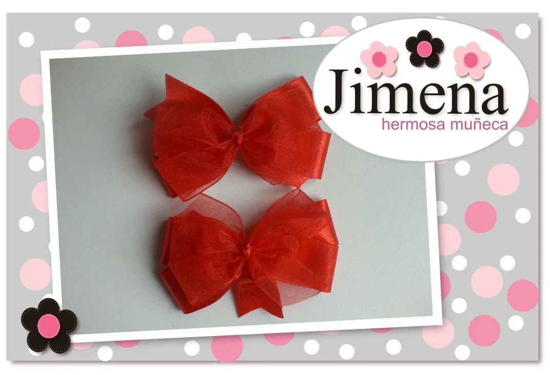 Jimena hermosa muñeca_accesorios para el cabello: Moños para niña