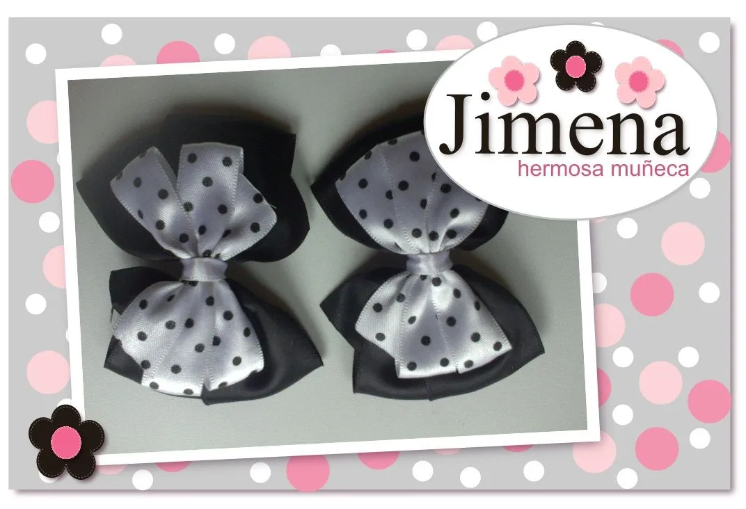 Jimena hermosa muñeca_accesorios para el cabello: Moños para niña