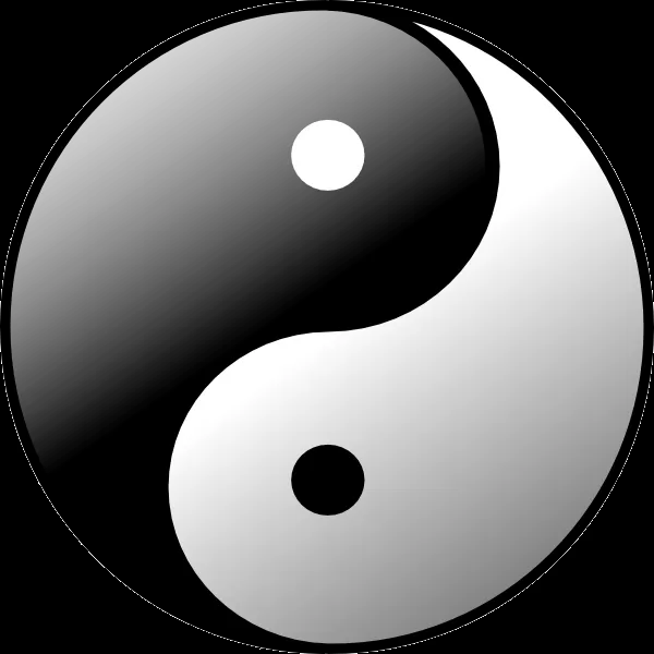 Yin Yang 2 clip art - vector clip art online, royalty free ...
