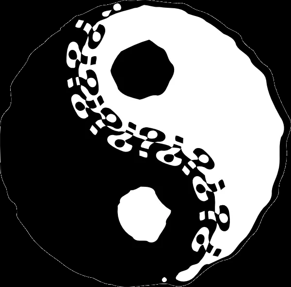 Jin-jang Yin-yang Clip Art at Clker.com - vector clip art online ...