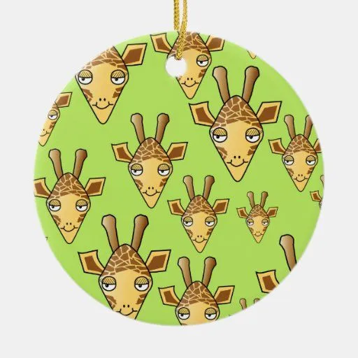 Jirafas felices ornamento para arbol de navidad de Zazzle.