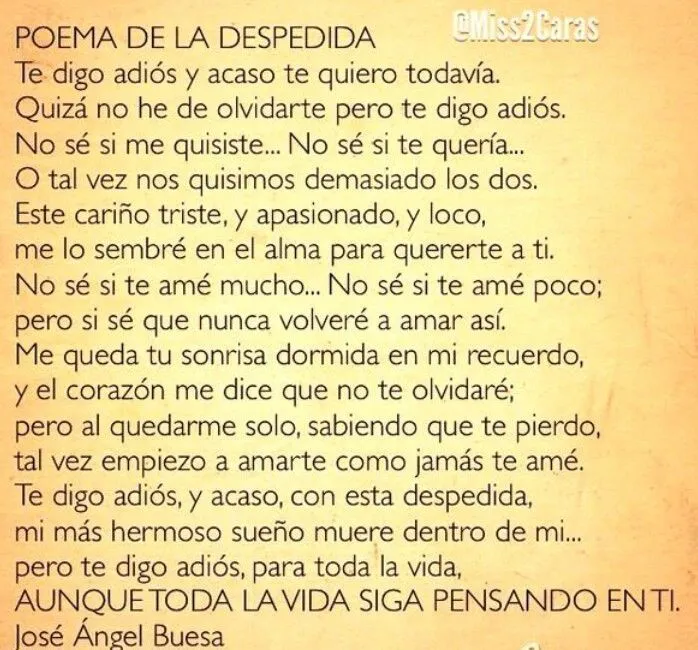 Poema de la Despedida, Jose Angel Buesa | POESIA | Pinterest