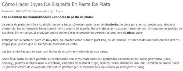 Cómo hacer joyas de bisutería en pasta de plata | Pasta de Plata