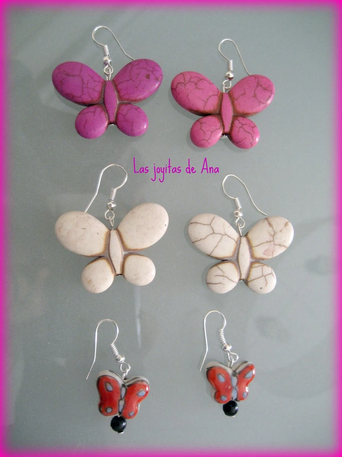 Mis joyitas: Pendientes de porcelana Mariposas grandes