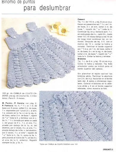  jpg vestido a crochet para nena 6 a 9 meses temporada tejidos bebe ...