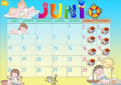 Juani maestra infantil: Calendario JUNIO 2012