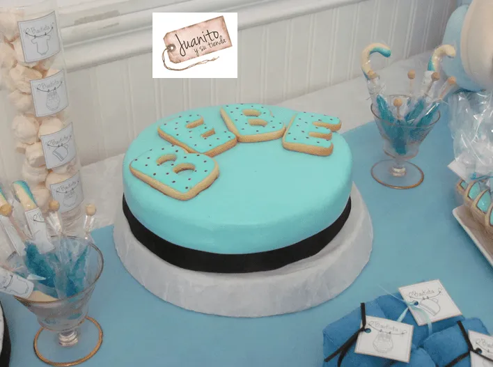 Juanito y su Tienda: Baby shower en celeste y marrón chocolate ...