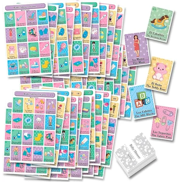 Juego de 20 piezas para fiestas de baby shower, en español. Adivina el juego  de parentesco. Aprende y practica español : Amazon.com.mx: Juguetes y Juegos