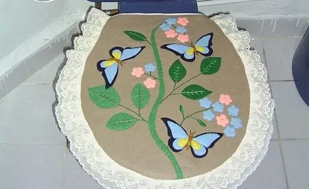 Juego de bano con modelos de mariposas - Imagui