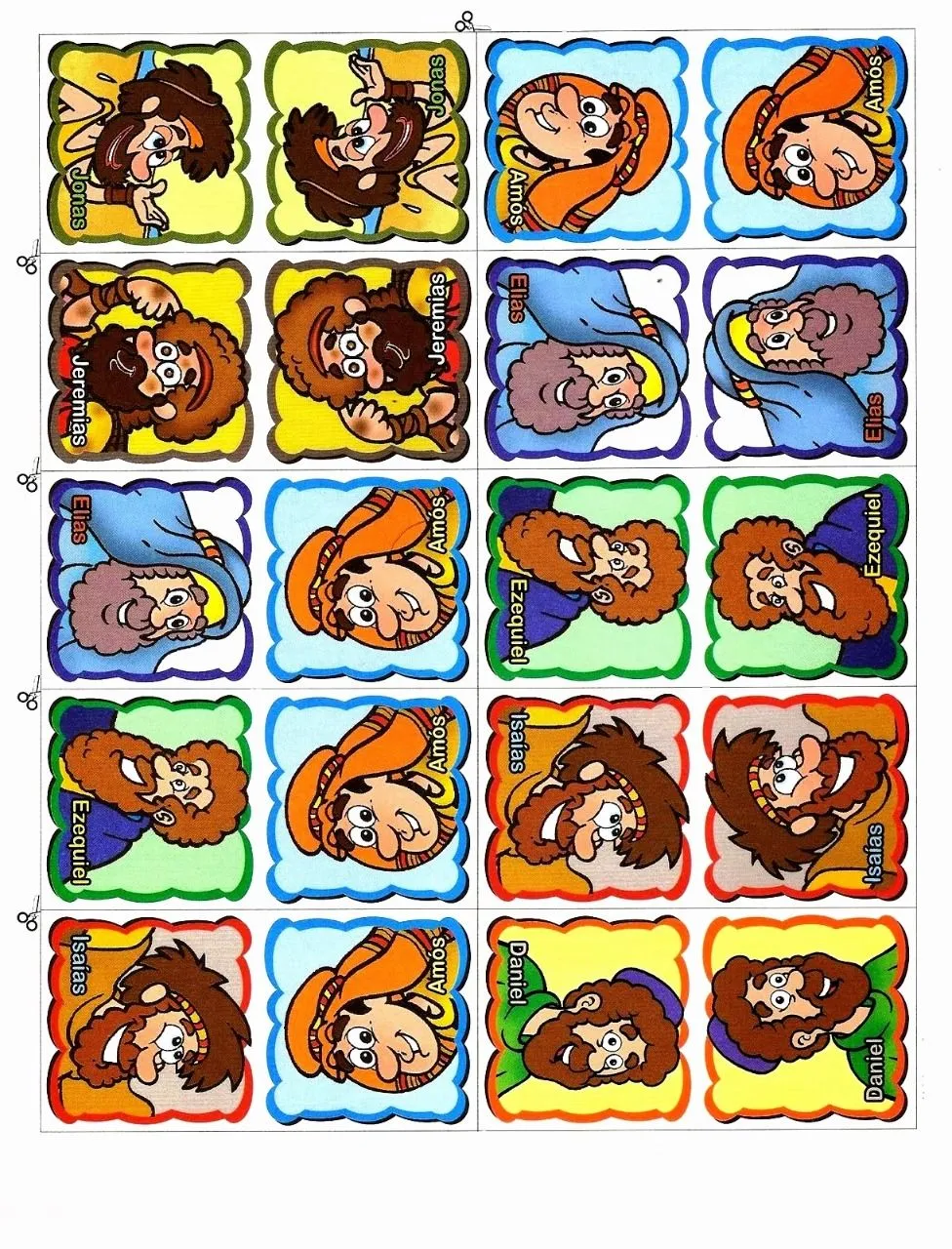 Juego de cartas de personajes bíblicos... - Educacion Religiosa