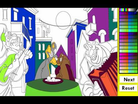 Juego Colorear La Dama y El Vagabundo - YouTube