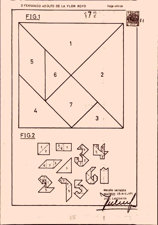 Juego para composicion de figuras diversas (1 de septiembre de 1972).