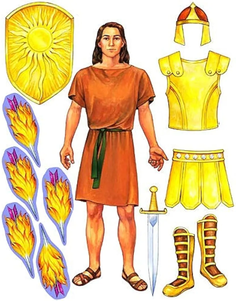 Juego de fieltro de armadura cristiana de Dios para historias de pizarrón  de franela bíblica, figura de 19 pulgadas + guía de lecciones, precortada :  Amazon.com.mx: Juguetes y Juegos