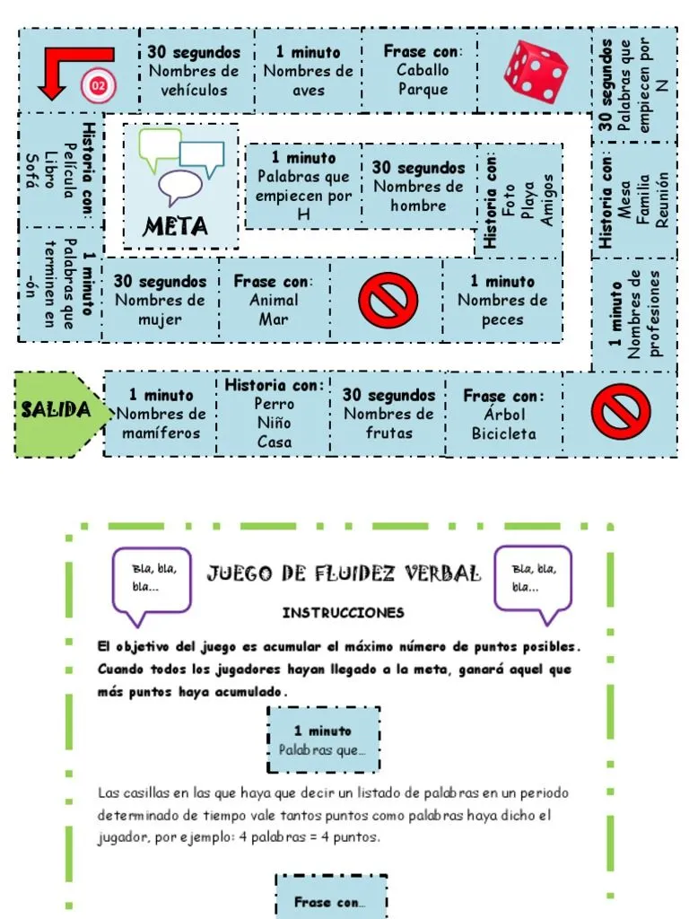 Juego Fluidez Verbal 2 | PDF | Juego de azar | Ocio