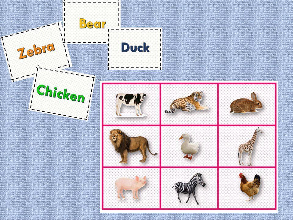 Juego Loteria De Animales en Ingles Didactica (PARA IMPRIMIR)