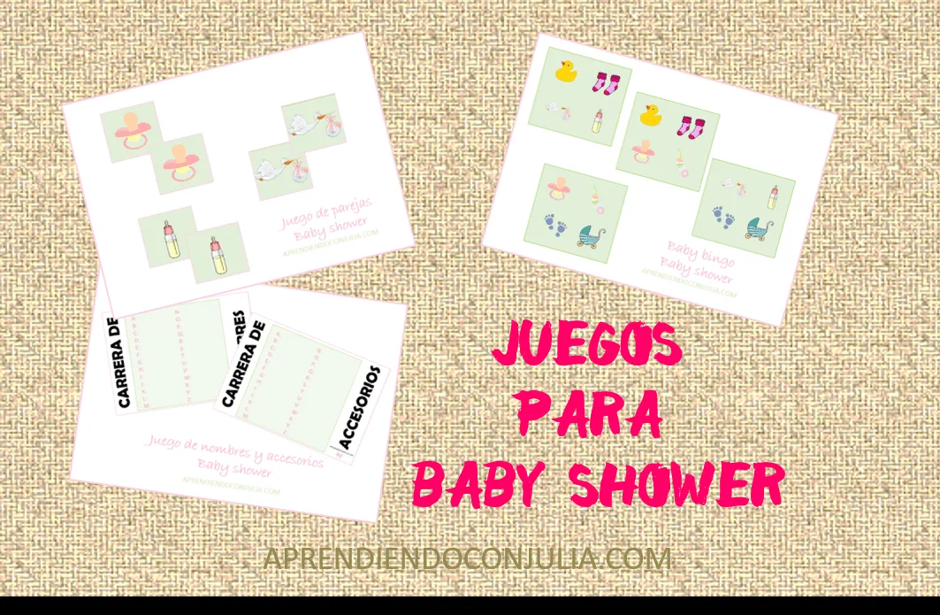 Juegos de Baby shower para imprimir - Aprendiendo con Julia