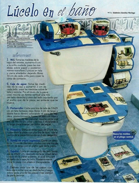 JUEGOS DE BAÑO: con fieltro, de tela , bordados…20 fabulosas ...