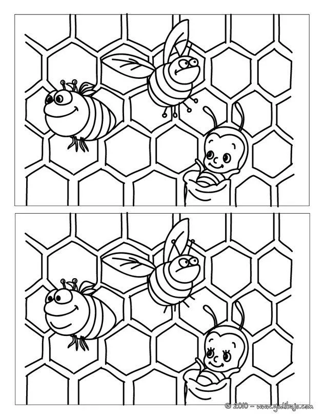 Juegos de buscar diferencias ANIMALES - ABEJAS busca ls 10 diferencias