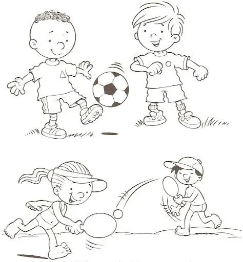 JUEGOS Y DEPORTES INFANTILES DIBUJOS PARA COLOREAR DE JUEGOS Y ...