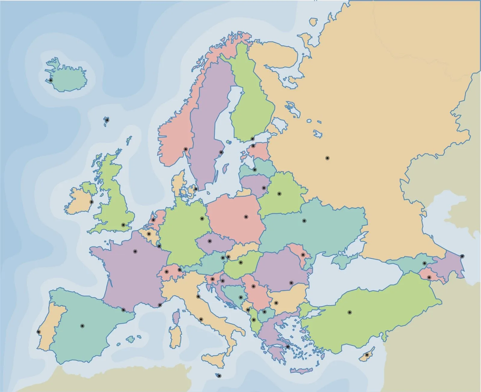 Juegos de Geografía | Juego de Coloca las capitales | Cerebriti