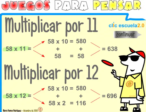 JUEGOS PARA PENSAR: MULTIPLICAR POR 11 Y POR 12 « NUESTRO BLOG DE ...