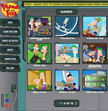 Juegos de Phineas y Ferb