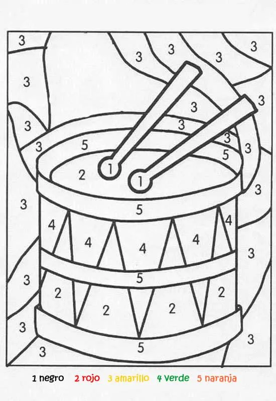 Juegos de pintar PARA NIÑOS - Juego de colorear TAMBOR