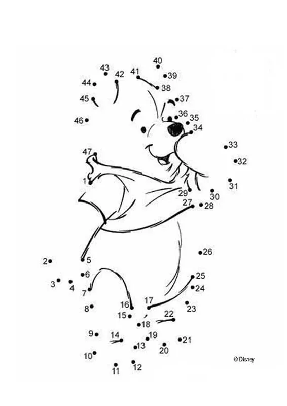 Juegos de puntos WINNIE POOH - Juego de puntos WINNIE OSITO