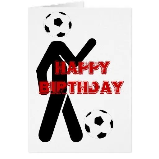 Jugador de fútbol, feliz, cumpleaños tarjeta de felicitación | Zazzle