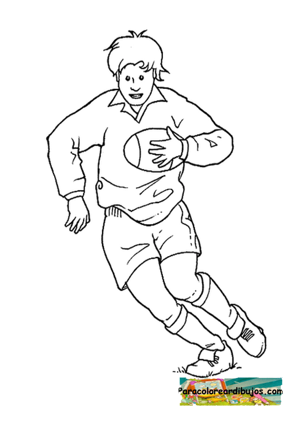 jugador de rugby para colorear | Colorear dibujos