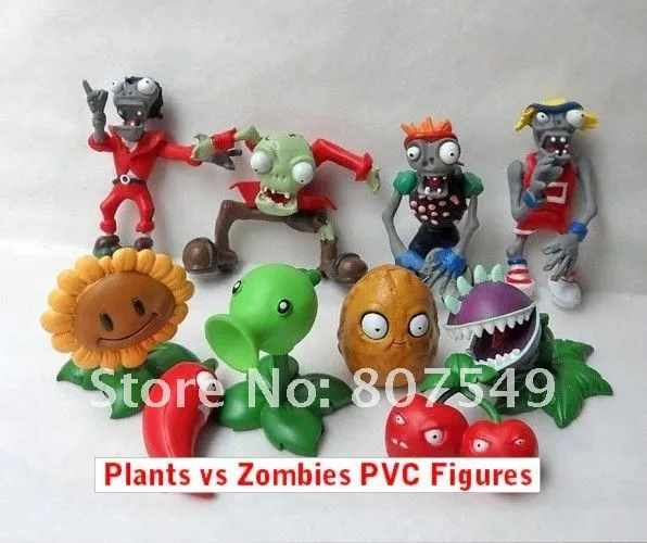 Envío gratis 50set/lot plantas vs zombies pvz figuras de colección ...