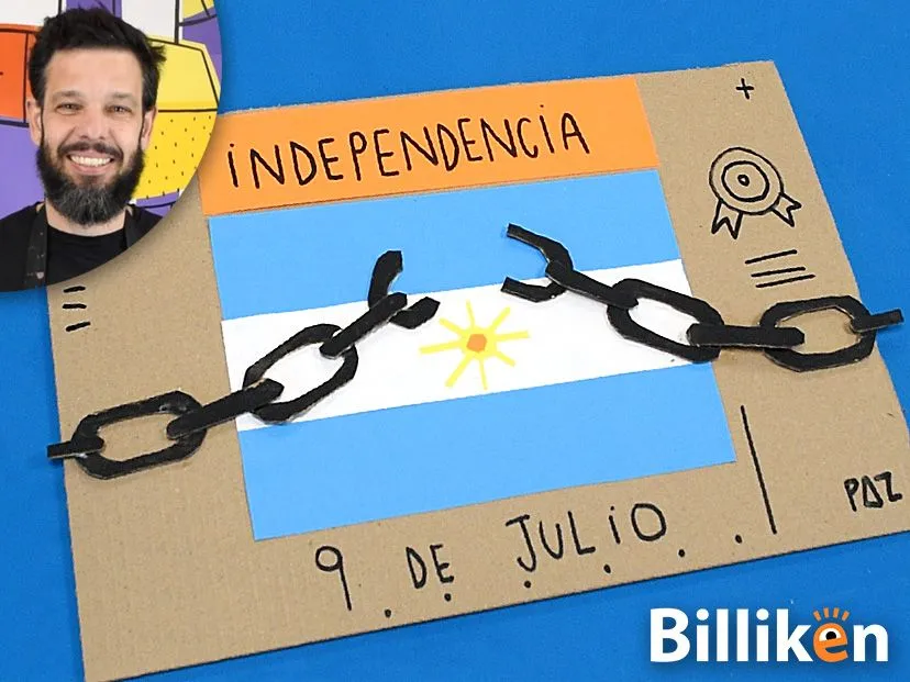 9 de julio: cómo hacer una lámina en collage para el Día de la  Independencia - Billiken